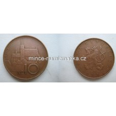 10 Kč 1993 -RRR- varianta malé Kč - sbírkový stav 1/1